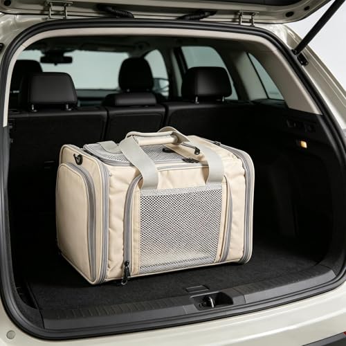 Bolsa de transporte para cachorros transpirable que reduce el estres del viaje 4
