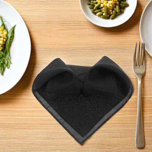 Servilletas de poliéster reutilizables ABOOFAN, pack de 12 unidades lavables para cenas 8