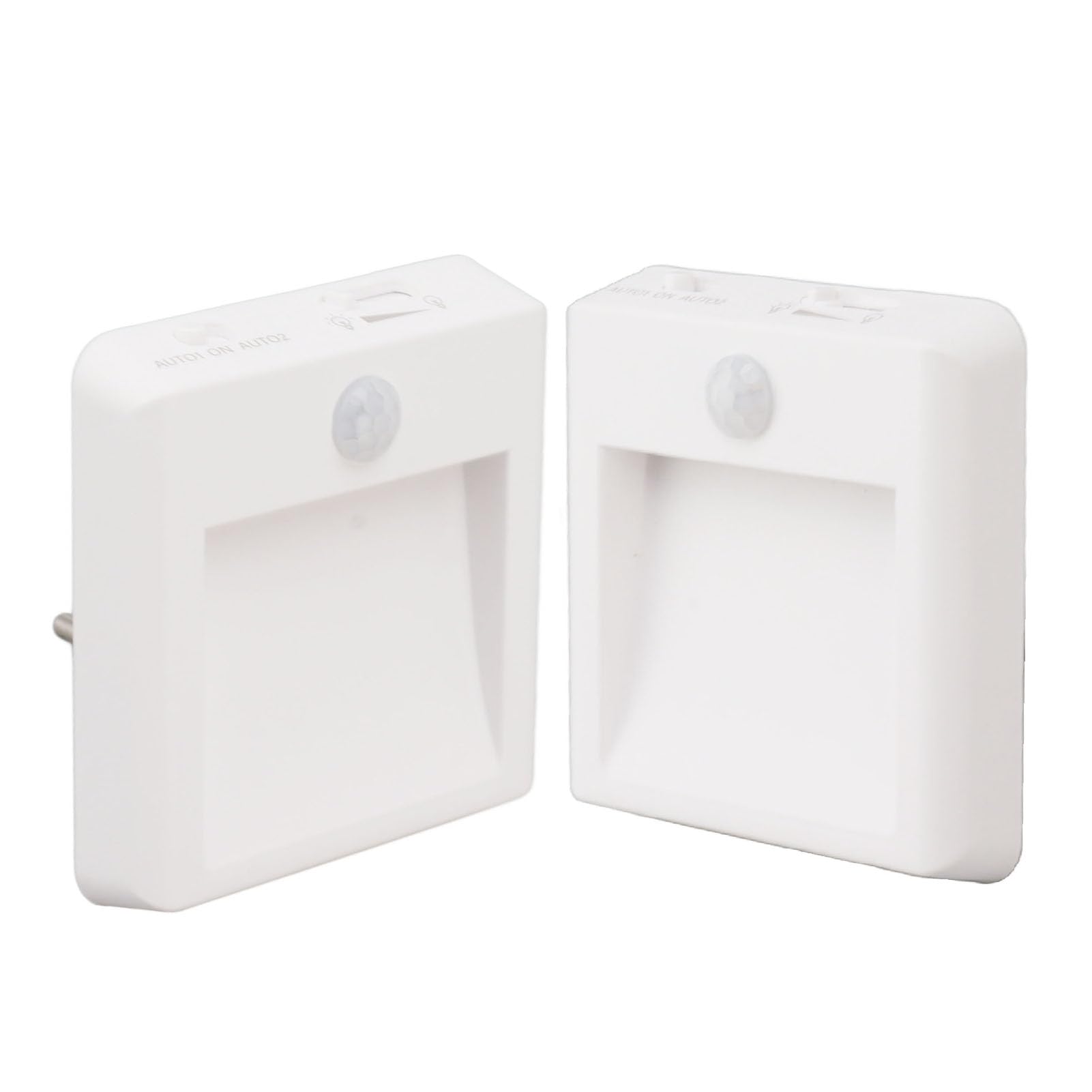 ViaGasaFamido 2pcs Plug-in Luce Notturna Mini Sensore di Movimento Luce Notturna a LED 2 Temperatura di Colore Dimmerabile luminosità Regolabile Luci Notturne da Parete per Bambini Camere da