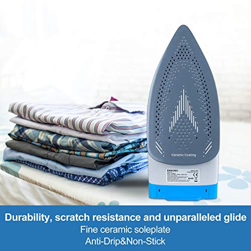Plancha-de-Vapor-2400-W-ENSOBO-Planchas-Ropa-Professional-Golpe-de-Vapor-Max-300gr-y-Constante-40-grmin-Suela-Ceramica-Doble-Sistema-Antical-Antigoteo-Autoapagado-Azul-y-Blanco