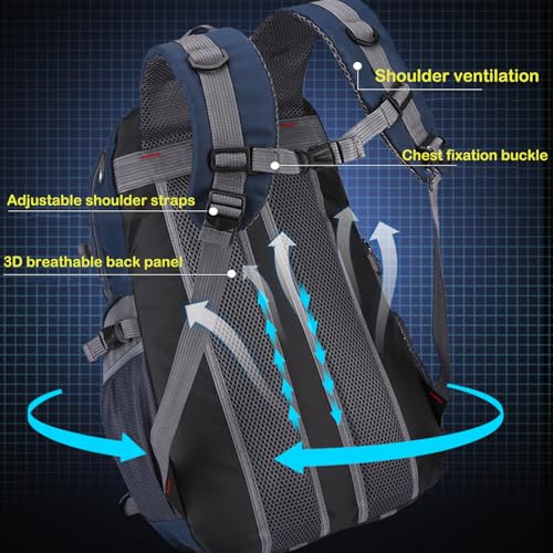 Mochila de senderismo 40L impermeable para adultos miniatura 4