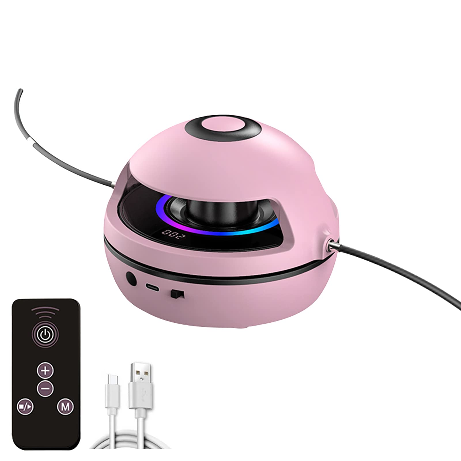 Máquina de saltar a la cuerda automática con control remoto y luces led