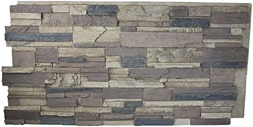 Superior Building Supplies Rustic Lodge 24 in. x 48 in. x 1-1/4 in. Faux Tennessee Stack Stone Panel