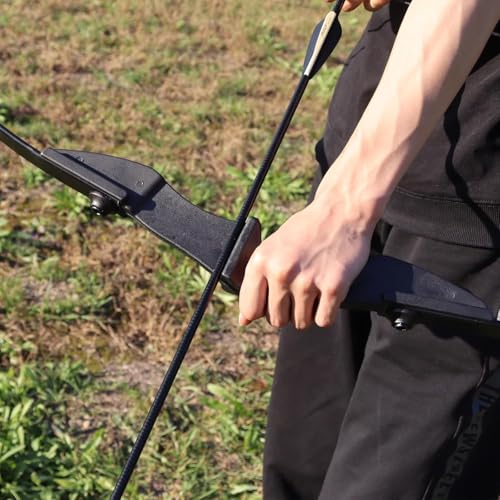 Recurve-Bogen-Set mit 8 Pfeilen, 30-40 lb Bogenschießen-Takedown-Bogen für Rechts- und Linkshänder, Anfänger bis Erwachsene (schwarz, Beidhändig, 30, Pfund)