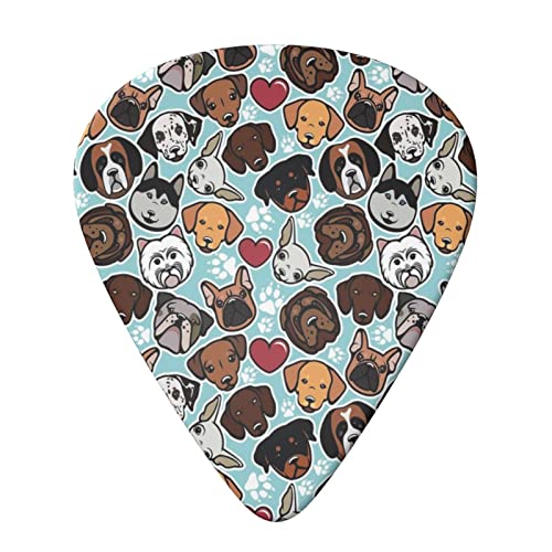 Cute Dog Lot de 6 médiators pour guitare acoustique, guitare électrique, basse, ukulélé – fins, moyens et épais. - Les Beatles, Paul McCartney, John Lennon, RIngo Starr, George Harrison Cute Dog Lot de 6 médiators pour guitare acoustique, guitare électrique, basse, ukulélé – fins, moyens et épais. – Image 4