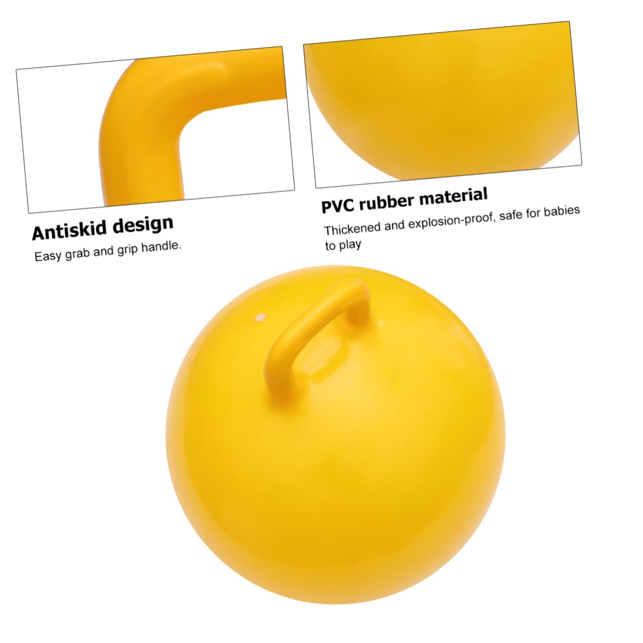 ERINGOGO Inflatable Ball Giant Bouncy Balls for Boys and Girls Handle 44cm PVC Random Style