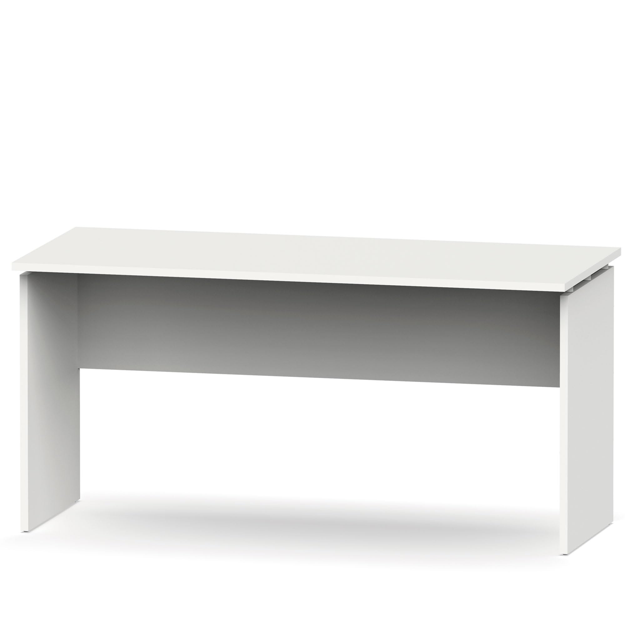 briebe Escritorio, Mesa de Ordenador Oficina, Estudio 76x155x68cm (Alto x Ancho x Profundo), Despacho, Habitación, Desk, Zenith Blanco