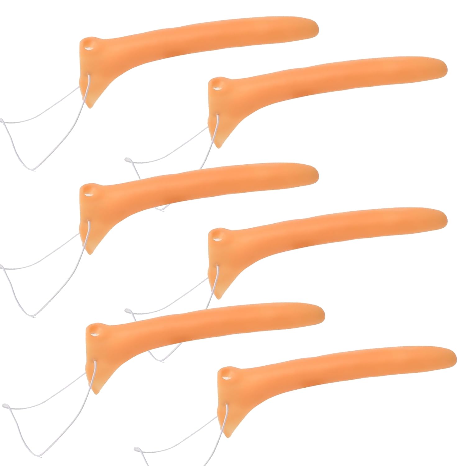 RmKbe 6pcs Halloween Long Nose Pinocchio Nose Props Prosthetic Wicked Witch Nose Horror Long Nose Halloween Cosplay Party Supplies for Kids