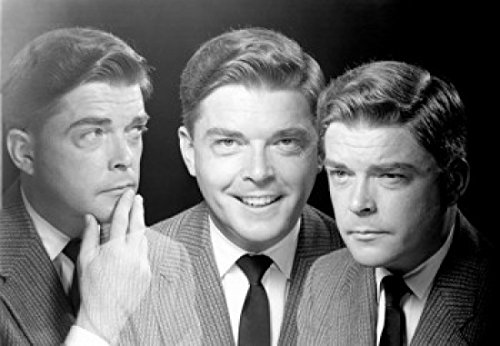 Manipulated portrait of mature man Poster Print