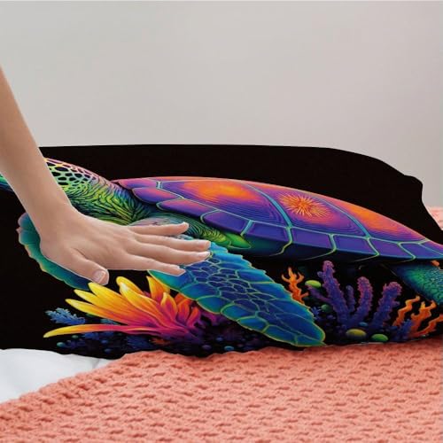 Housse de couette 140x200 tortue douce pour stopper la corvée des boutons - 7