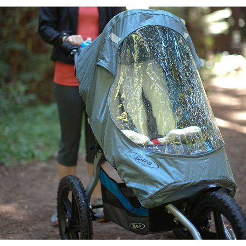BOB Weather Shield for Single Swivel Wheel Strollers, Grey