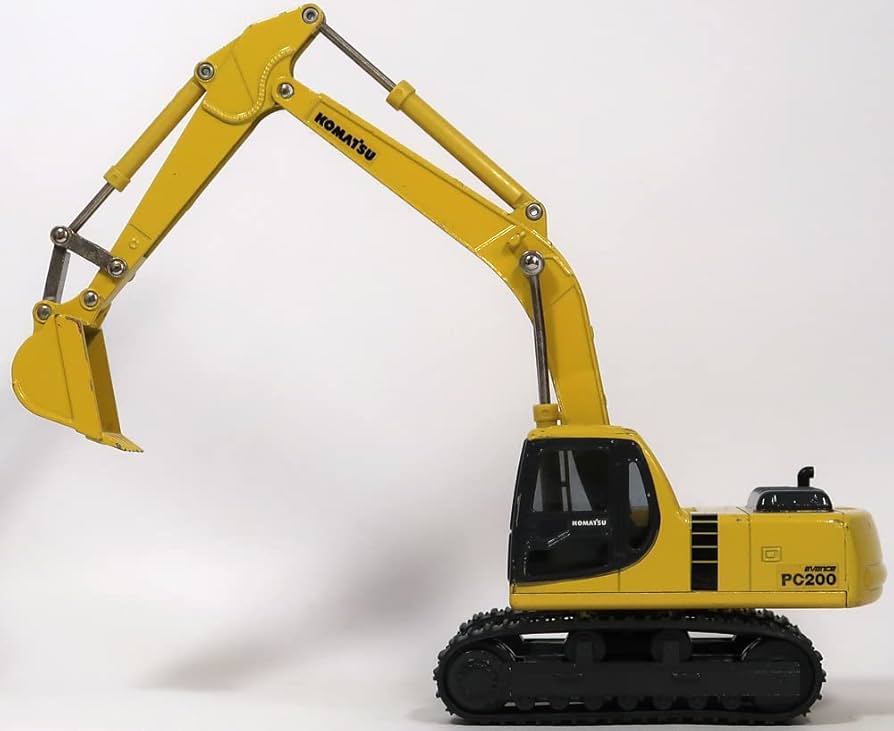 KOMATSU PC200 ミニチュア重機 1/43 1/43 Komatsu PC200-8MO Hydraulic Excavator with Metal Track