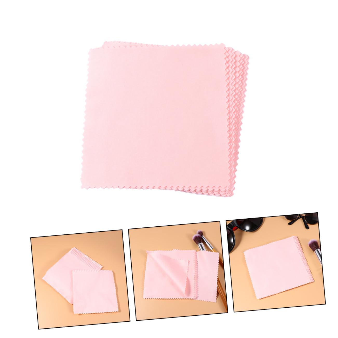 minkissy Schmuck Reinigungstuch Schauspiel Bildschirm Sauber Staubtücher Zum Reinigen Fussel Für Brillenputztücher Linsenreinigungstuch Schmuckreiniger Superfeine Faser Rosa