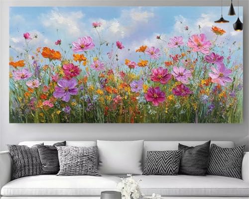 Diamond Painting XXL Paysage Fleur 70x210 cm Broderie Diamant 5D