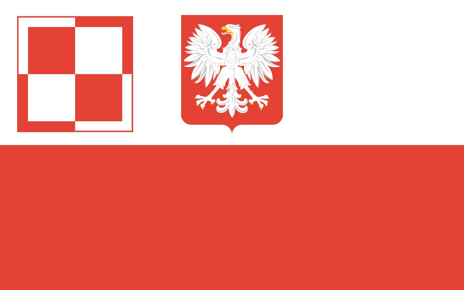 Polish Air Force flag 1959-1993 XL aux finitions historiques premium