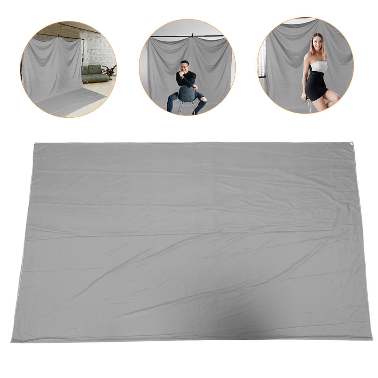 Sfondo Grigio Decorativo Spesso 3X2M per Fotografia Fondale Pieghevole Multiuso per Studio Casa e Feste Telo Resistente e Facile da Trasportare