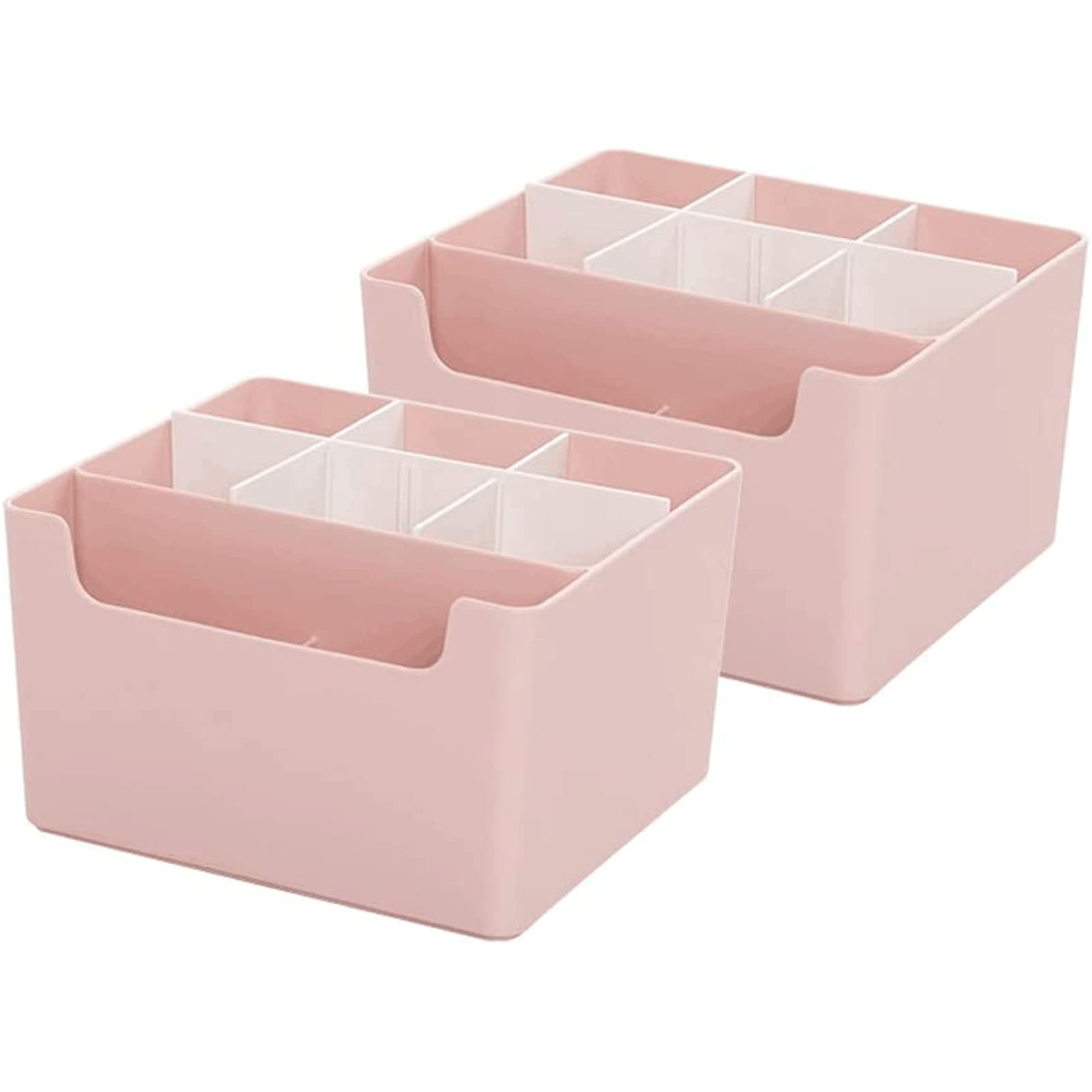 Portapenne da scrivania Portapenne Multifunzionale, Scatola portaoggetti ordinata Staccabile e Facile da Pulire, portapennelli per Trucco di Grande capacità (Rosa 2)