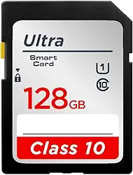 Cartão De Memória SD Classe 10 Flash 128Gb Alta Velocidade Para Câmera