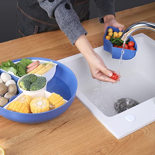 Zenfun 2 Pack Plastic Candy And Nut Serving Container With Lid, 11.5 Inch Divided 5 Compartment Snack Bowls Serving Tray, Multifunctional Party Appetizer Tray For Dried Fruits, Food Storage #TOP4
