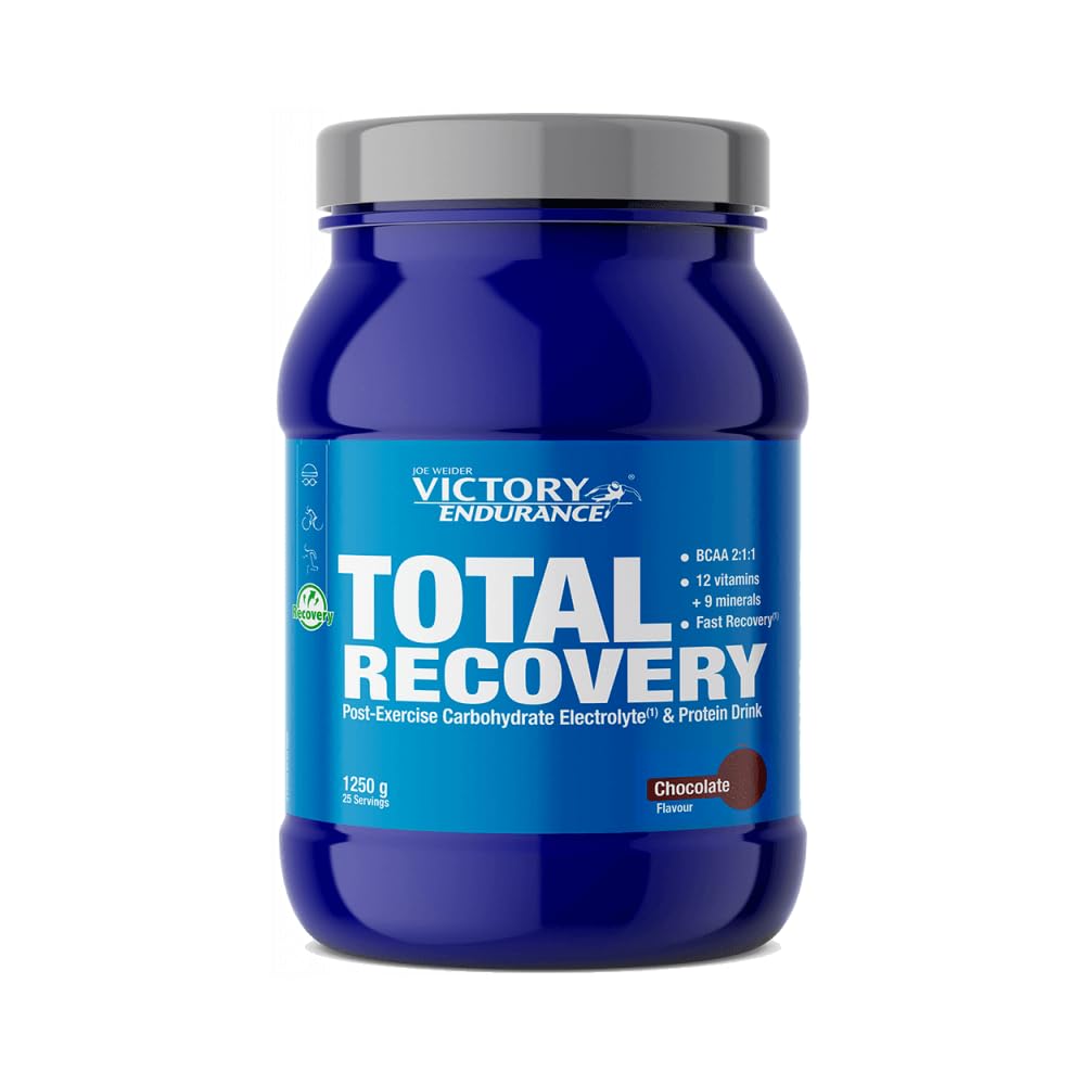 Victory Endurance Total Recovery - Optimise la Récupération Post-Entraînement – Avec Glutamine – BCAAs - Enrichie en Vitamines et Electrolytes – Goût Chocolat – 1250g