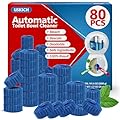 USKICH 80 Pack Toilet Bowl Cleaner Tablets,Blue Automatic Toilet Tank Cleaners, Long-Lasting Household Toilet Cleaners,Toilet flush Cleaning & Deodorizer