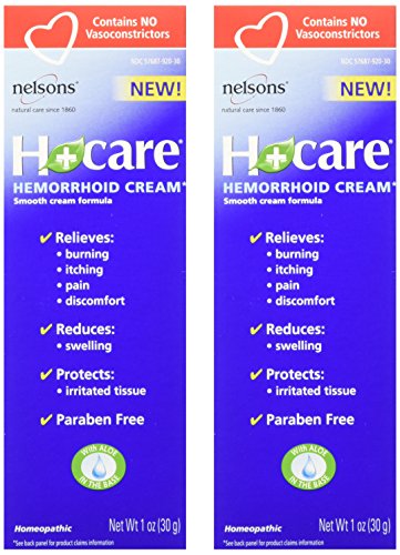 H+ Care Hemorrhoid Cream - Homeopathic - Pack of 2