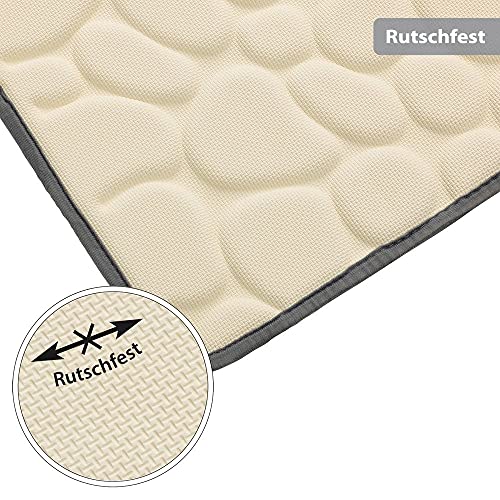 PANA Memoryschaum Badematte in versch. Farben • Badteppich aus weichen Mikrofasern - rutschfest & waschbar… – Bild 7