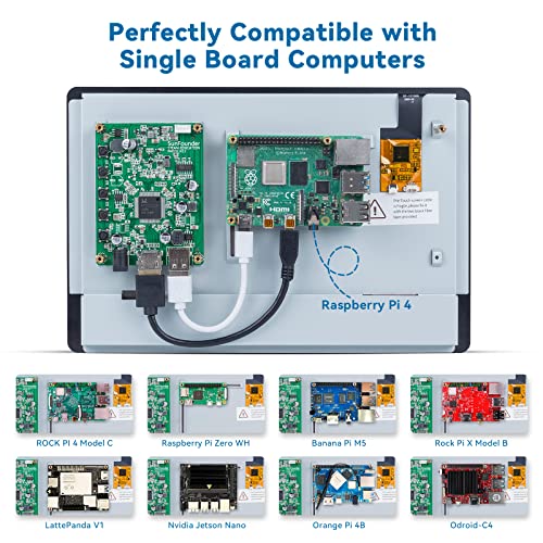 Sunfounder Raspberry Pi 10 Inch Touch Screen 10.1" Hdmi 1280X800 Ips Lcd Touchscreen For Rpi 400 4 Model B 3 Model B+ 3B 2B Lattepanda Beagle Bone #TOP2