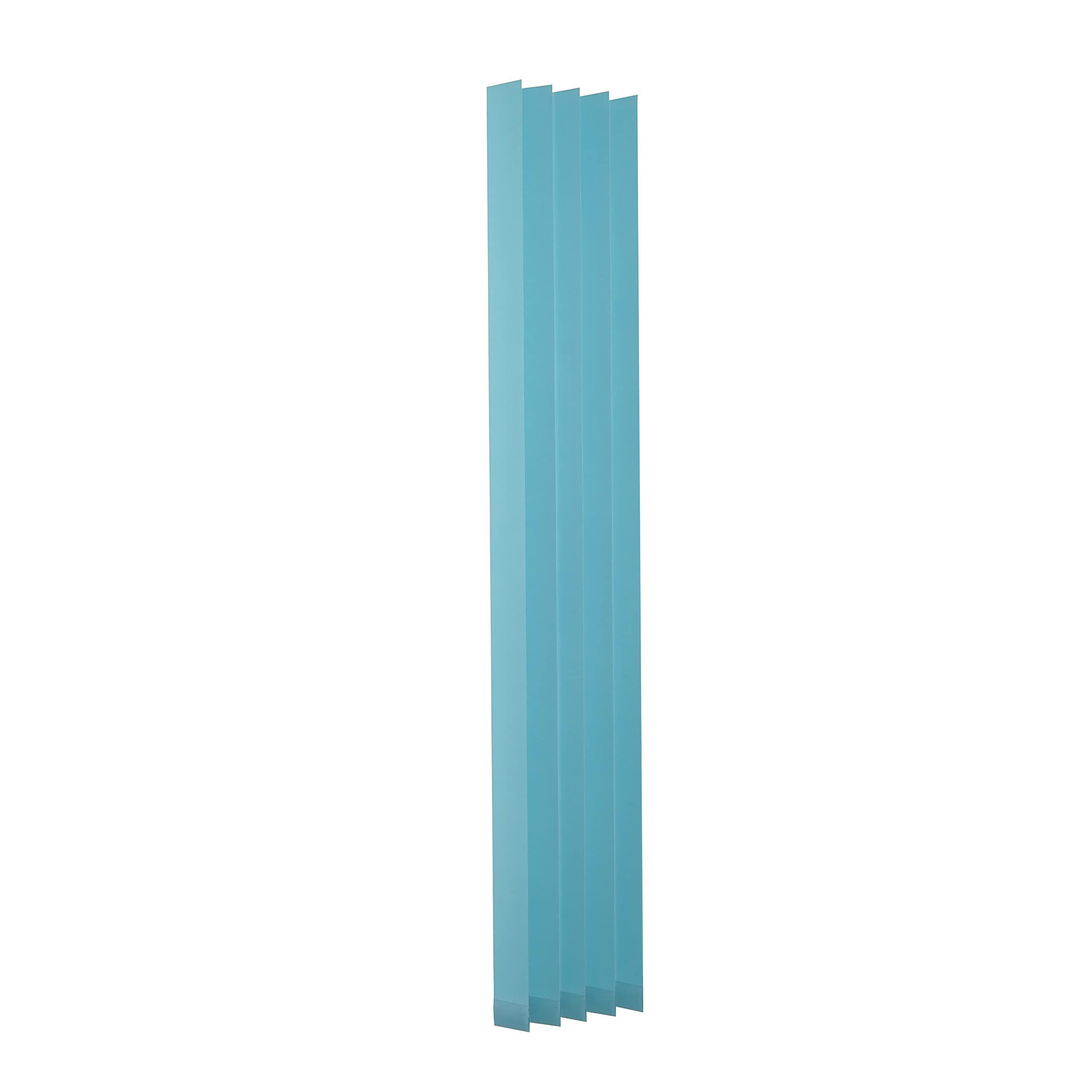 Ventanara® Lamellenvorhang durchgehende Schiene Komplettset Vertikaljalousie 89mm inkl. Montagematerial (Türkis (tageslicht), 250 x 250 cm)