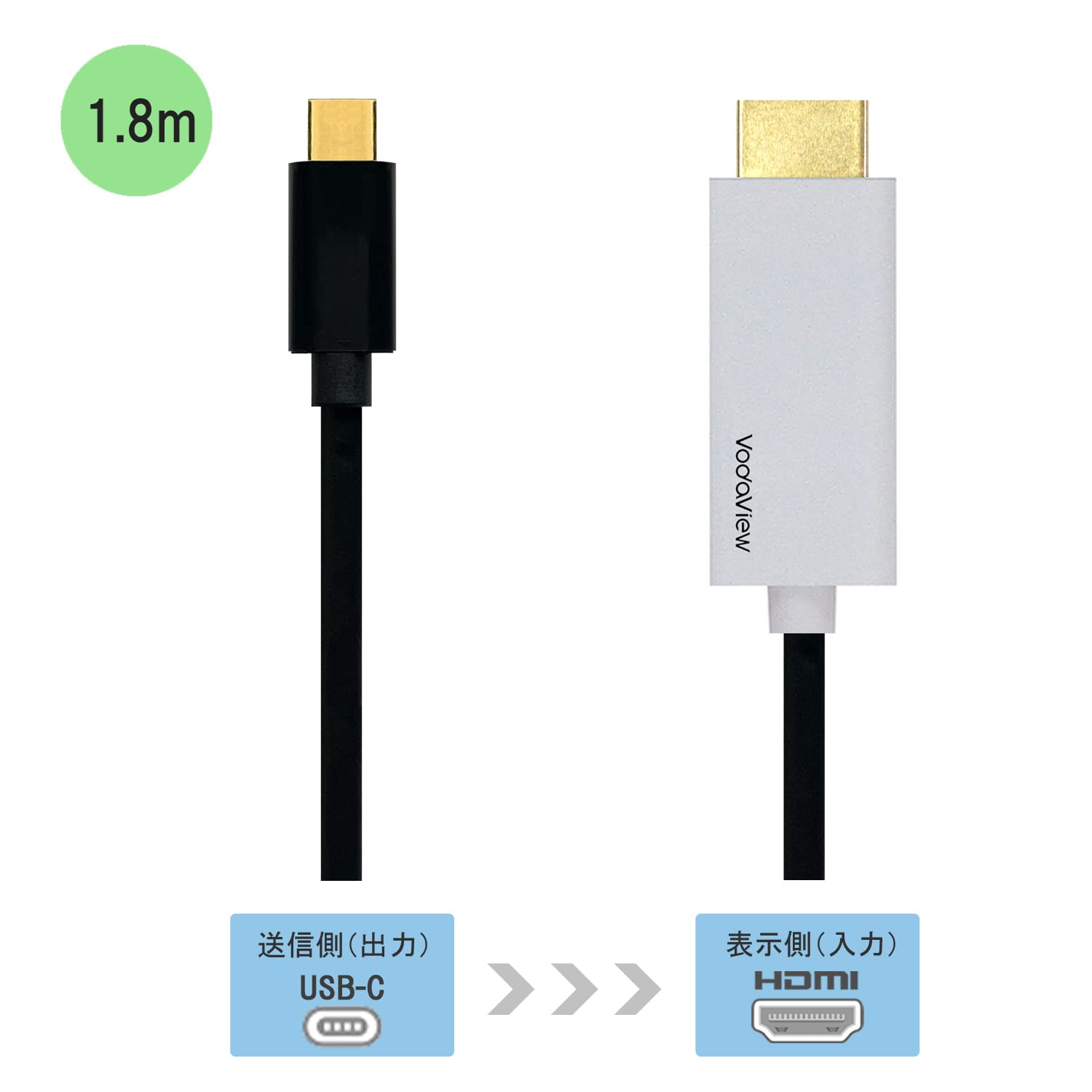Amazon.co.jp: USB-C to HDMI変換ケーブル 1.8m Ultra HD 4K