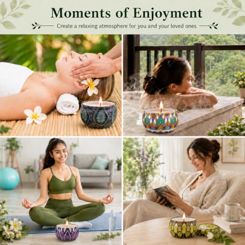 Image of Scented Candles Gift Set, 12 Pack Soy Wax Aromatherapy Candles