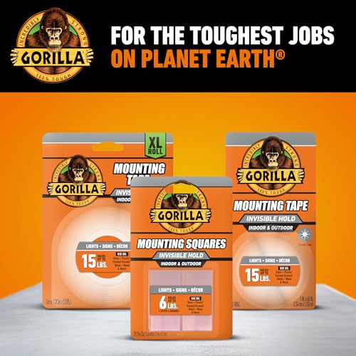 24-Ct Gorilla Invisible Hold 1" Double-Sided Mounting Tape Squares - image 8