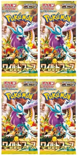 Pokemon Scarlet & Violet Wild Force - SV5K 4 Booster Packs - Japanisch und BB-Toy-Trades Toploader
