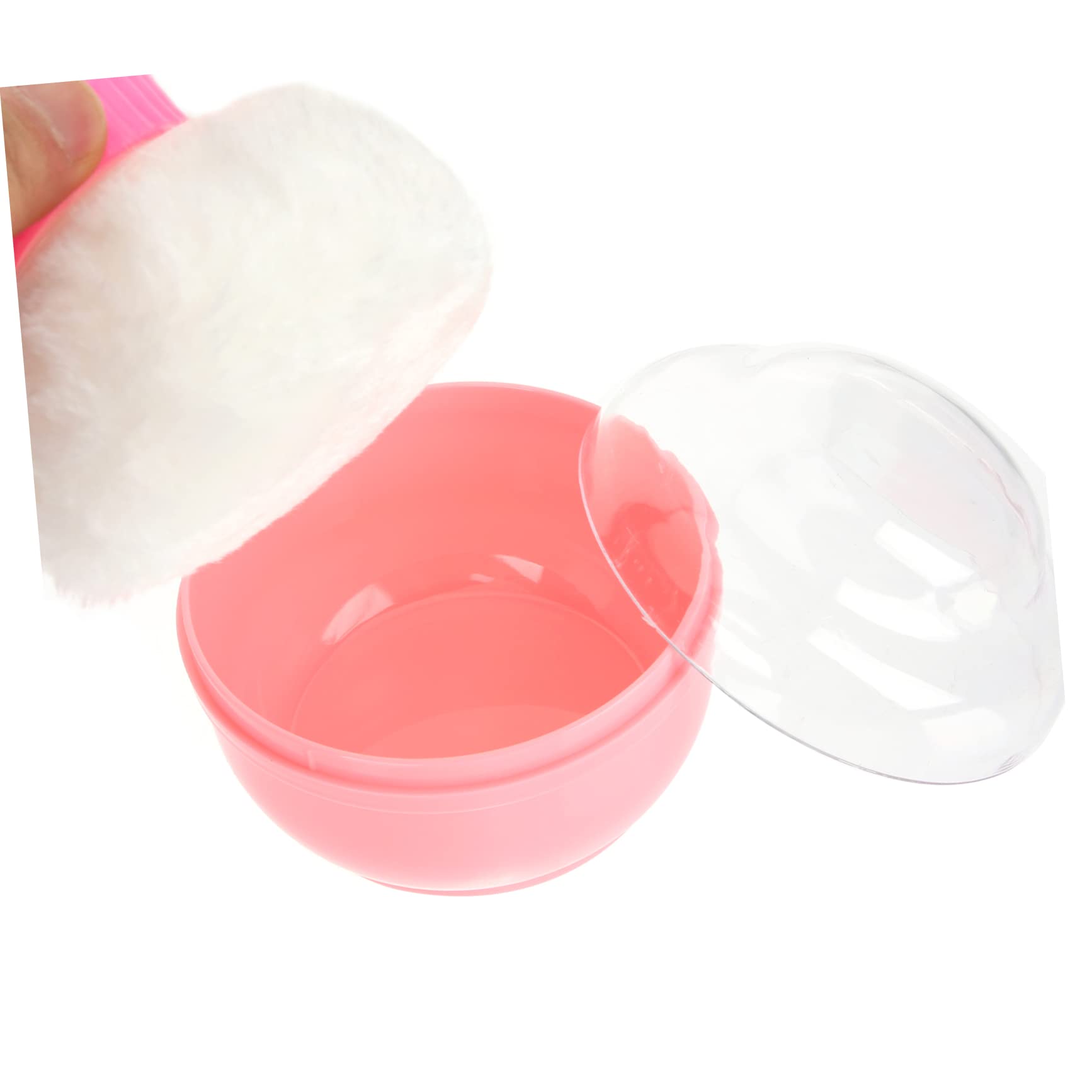 Baluue 2pcs Body Powder Child Adult Safe Large Capacity Puff Box for Loose Dusting Powder Easy to Hold