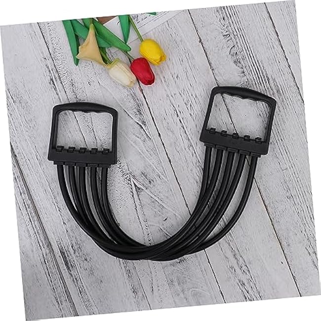Adjustable Chest Expander 5 Resistance Bands Spring Steel Arm Pulling Exerciser for Muscle Fitness Indoor Gym Training Equipment Random Color