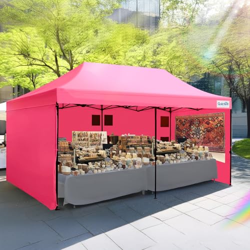 Quictent 10x20 Heavy Duty Pop-up Canopy with Sidewalls