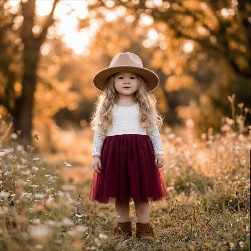 Image of 2Bunnies Girl Peony Lace Back A-Line Straight Tutu Tulle Party Flower Girl Dress