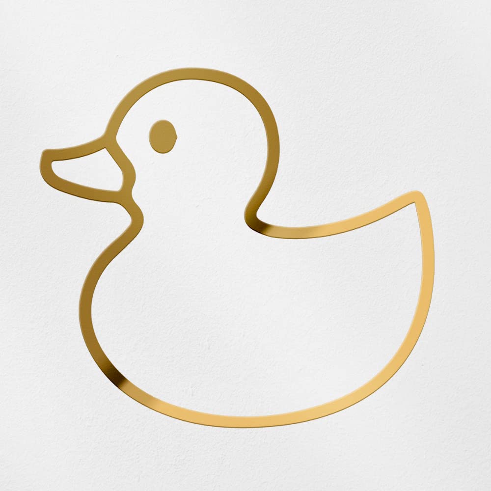 Transparent Decal Stickers of Rubber Duck Ducky Bath Toy 1 (Metallic Gold) Premium Waterproof Vinyl Decal Stickers for Laptop Phone Accessory Helmet Car Window Mug Tuber Cup Doo USCSKUS893832GO072022