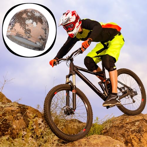 Image of Boao 6 Pieces Cooling Skull Caps Helmet Hard Hat Liner Sweat Wicking Running Beanie Cycling for Men Women