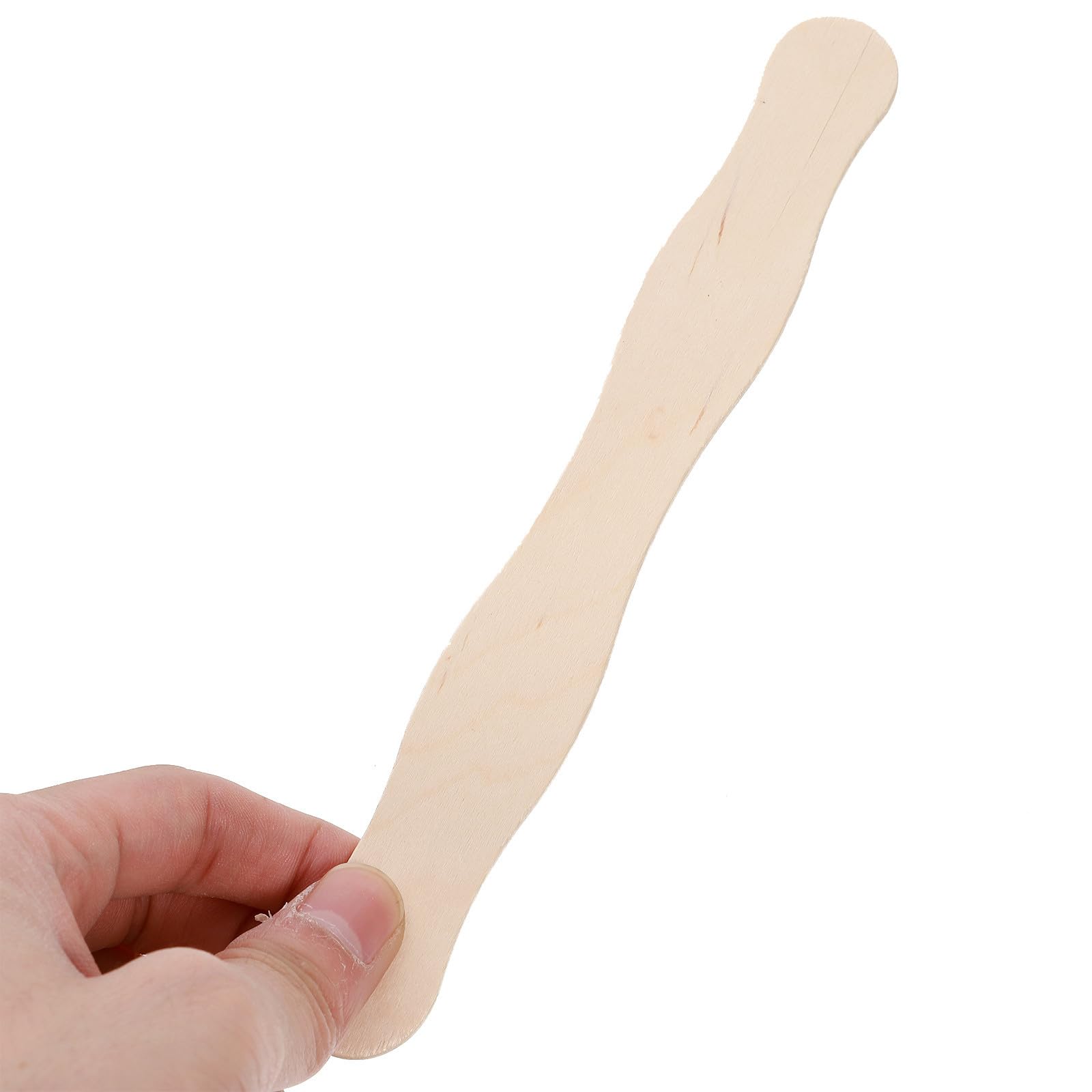 Lurrose 200 palitos ondulados para helados, 8 pulgadas. | Palitos de madera para programas de boda, mezcla de pintura para proyectos de bricolaje, materiales para maquetas y manualida