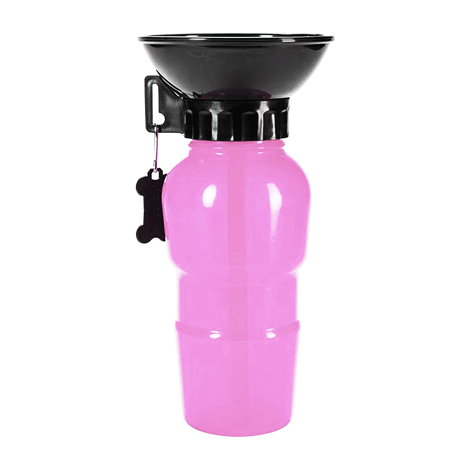 Botella de Agua para Perros de 500 ml, Botella de Agua para Mascotas Portátil, Botella de Agua Portátil para Perros, Se Utiliza para Acampar, Caminar, IR de Excursión (Rosado)