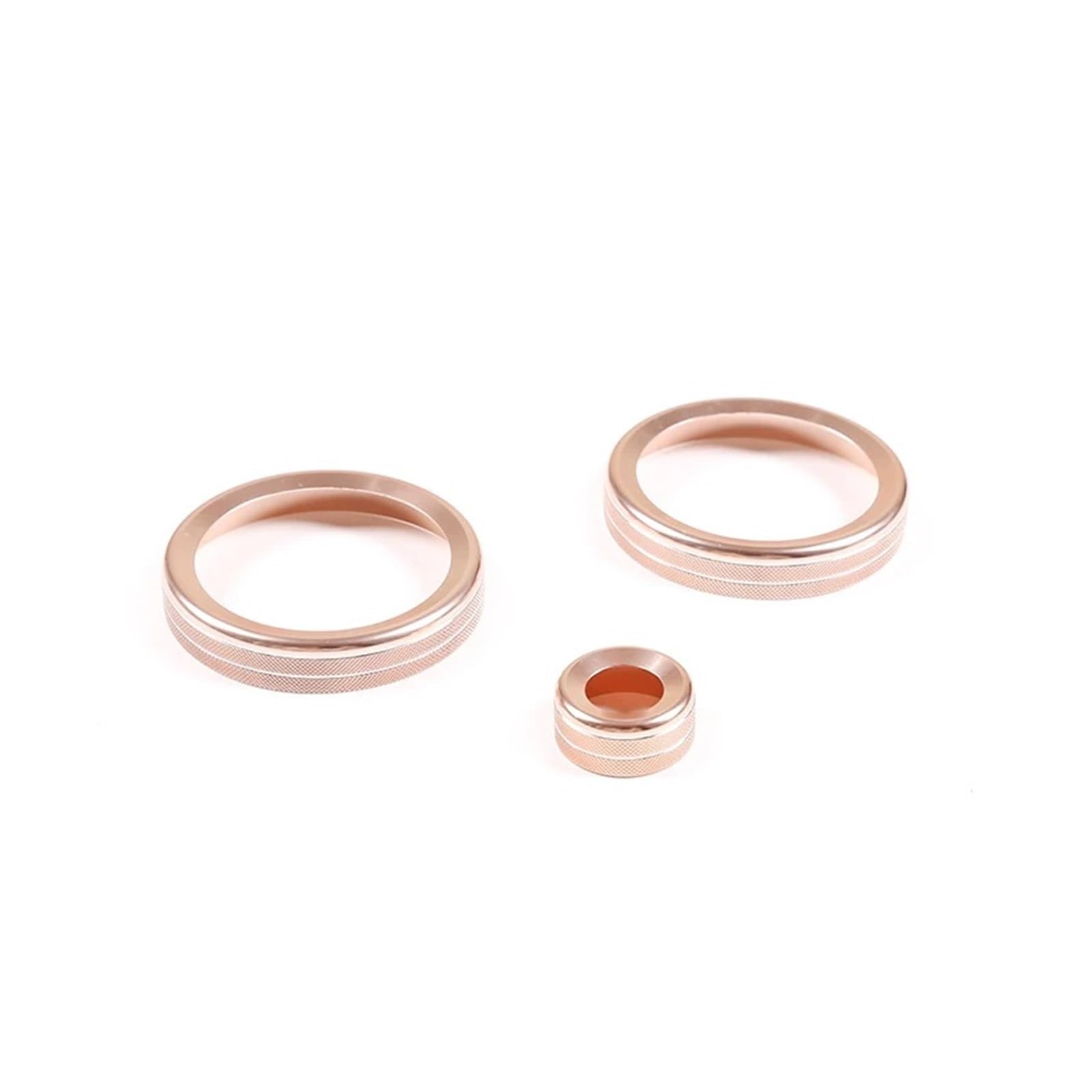 CGBWMB Car Accessory for Range for Rover 2017-2023 Car Central Air Conditioning Volume Knobs Ring Trim Interior Mouldings(Rose Yellow)
