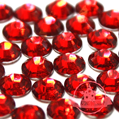 2mm, 3mm,4mm,5mm,6mm DIY Resin Round Flat Back Rhinestones Gems Brilliant 14-Cut Facets Flatback Includes Rhinestones Flat Back Samples from GreatDeal68 (6mm (450 pcs), Light Siam)