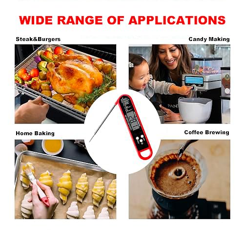 Miniatura 4 de Termómetro digital de carne, termómetro de lectura instantánea para cocinar a la parrilla, freidora de aire, sonda de plancha, utensilios de cocina,