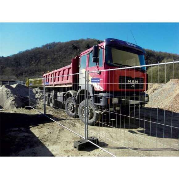 BAUZAUNWELT 1 Stück Bauzaun Standard Element, aus vorverzinktem Stahl ca.16 kg – Abmessung:3,50 x 2,00 m Mobilzaun-Gartenzaun-Campingzaun
