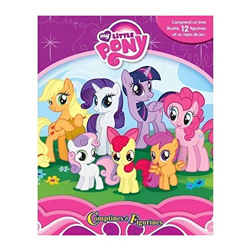 MY LITTLE PONY 12 figurines et un tapis de jeu - Livre cartonné de 10 pages - Editions Phidal