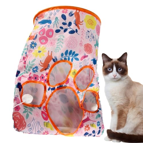 猫のチューブとトンネル、猫用のトンネル | 毛皮のようなボールを備えた子猫トンネルドッグトラックおもちゃ - 子猫の子犬ウサギのグラウンドホッグ用の屋内猫のおもちゃ柔軟なインタラクティブチューブ