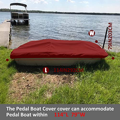 image for SoGuDio Pedal Boat Cover, 420D Waterproof Pedal Boat Mooring Cover fit