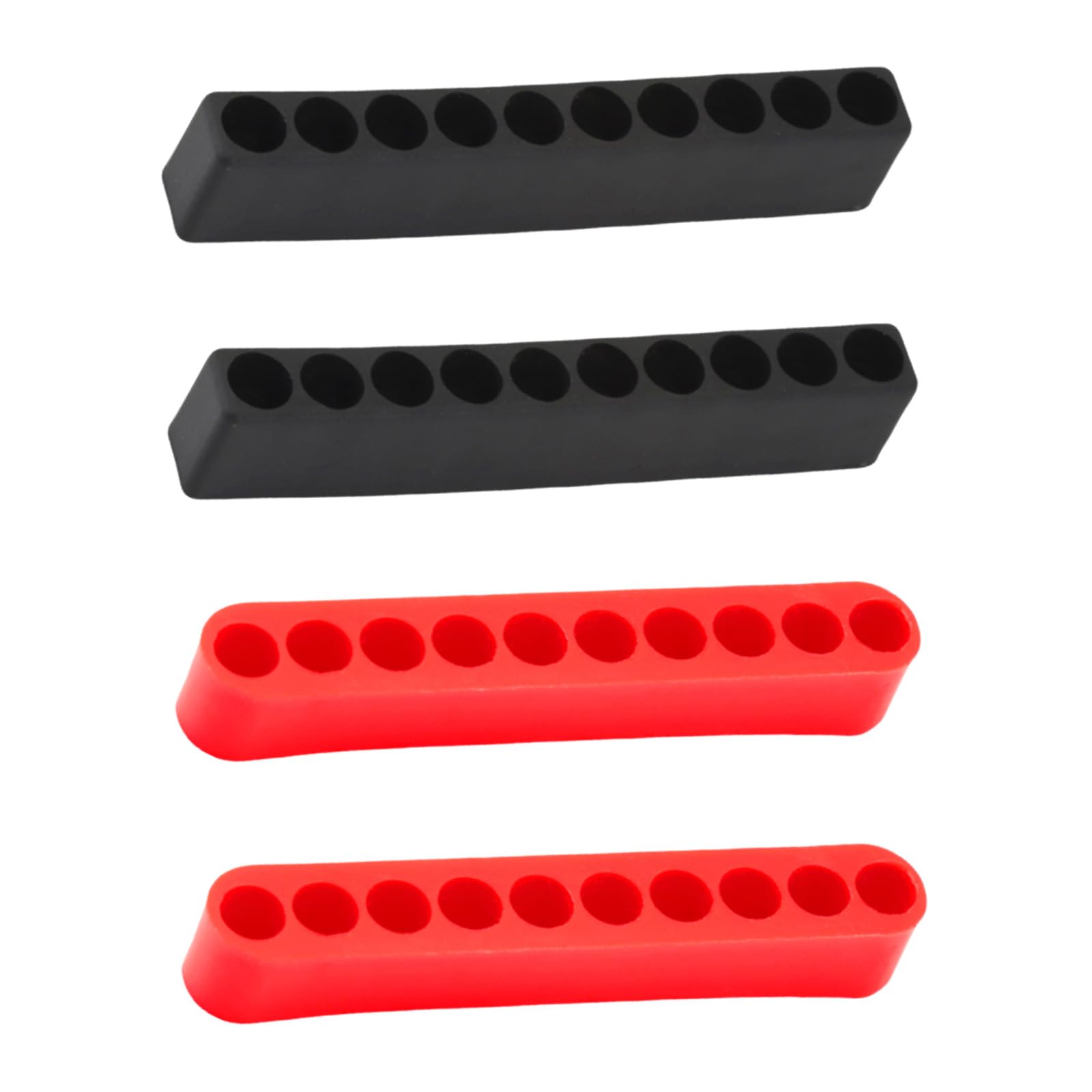 YHAILI 4Pcs Screwdriver Bit Holders with 10 Slots Each for 1/4Inch Hexagonal Shank Tool Organization