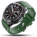 FanTEK Band for Galaxy Watch 3 45mm / Galaxy Watch 46mm / Gear S3 Watch, 22mm Silicone Sport Quick Release Replacement Strap work for Moto 360 2nd Gen 46mm/ Pebble Time Steel, Army Green